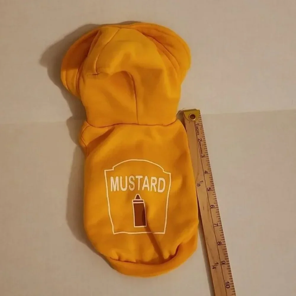 Reebok Sweater & Mustard Bottle Sweater/Outfit Small Dog or Cat
